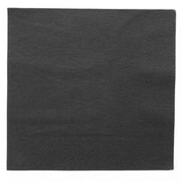 Serviette 2 Plis 39X39Cm Noire - Carton De 1600 Unités - GelatoPro.fr