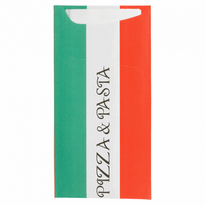 Sachet À Couverts Pizza Et Serviette Blanche - Carton De 400 Unités - GelatoPro.fr