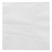 Serviette 2 Plis 20X20Cm Cocktail Blanche - Carton De 4800 Unités - GelatoPro.fr