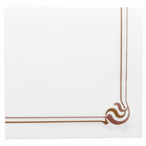 Serviette Double Point® 40X40Cm Maxim Marron & Ocre - Carton De 1200 Unités - GelatoPro.fr