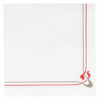 Serviette Double Point® 40X40Cm Maxim Bordeaux & Gris - Carton De 1200 Unités - GelatoPro.fr