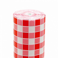 Nappe Aneto Vichy Rouge En Rouleau De 1.20 X 100 M - Carton De 4 Rouleaux - GelatoPro.fr