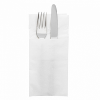Serviette Kangourou 2 Plis 40X40Cm Blanche - Carton De 1000 Unités - GelatoPro.fr