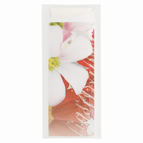 Sachet À Couverts Fleurs Et Serviette Soft Blanche - Carton De 250 Unités - GelatoPro.fr