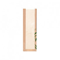 Sac À Pain Ou Baguette Avec Fenêtre Feel Green 14 + 4 X 48 Cm - Pack De 250 Unités - GelatoPro.fr