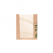 Sac À Pain Ou Baguette Avec Fenêtre Feel Green 26 + 4 X 30 Cm - Pack De 250 Unités - GelatoPro.fr