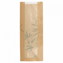 Sac À Pain Ou Baguette Avec Fenêtre Feel Green 14 + 4 X 35 Cm - Pack De 500 Unités - GelatoPro.fr