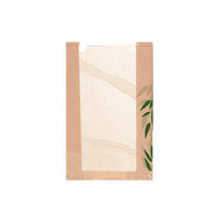 Sac À Pain Ou Baguette Avec Fenêtre Feel Green 26 + 10 X 38 Cm - Pack De 125 Unités - GelatoPro.fr