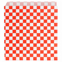 Sac Burger N°36 Vichy Rouge Ouvert Sur 2 Côtés 16 X 16.5 Cm - Pack De 500 Unités - GelatoPro.fr