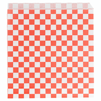 Sac Burger N°40 Vichy Rouge Ouvert Sur 2 Côtés 17 X 18 Cm - Pack De 500 Unités - GelatoPro.fr