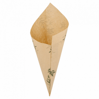Cornet Papier 17 X 24 Cm Feel Green 100 G - Carton De 2000 Unités - GelatoPro.fr