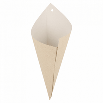 Cornet Kraft 17 X 24 Cm Naturel 100 G Pour Marrons Chauds - Carton De 2000 Unités - GelatoPro.fr