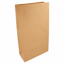 Sac Papier Sos Sans Anses 20 + 9 X 34.5 Cm Neutre Kraft N° 669 - Carton De 500 Unités - GelatoPro.fr