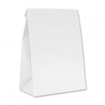 Sac Papier Sos Sans Anses 20 + 9 X 34.5 Cm Neutre Blanc N° 670 - Carton De 500 Unités - GelatoPro.fr
