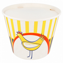 Bucket Poulet 4500 Ml Avec Couvercle Inclus - Carton De 240 Unités - GelatoPro.fr