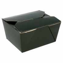 Boite Américaine En Carton Pour Plats Cuisinés Noire 780 Ml - Carton De 450 Unités - GelatoPro.fr