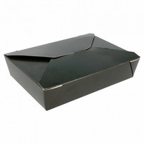 Boite Américaine En Carton Pour Plats Cuisinés Noire 1470 Ml - Carton De 200 Unités - GelatoPro.fr
