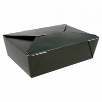 Boite Américaine En Carton Pour Plats Cuisinés Noire 1980 Ml - Carton De 200 Unités - GelatoPro.fr
