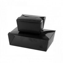 Boite Américaine En Carton Pour Plats Cuisinés Noire 2910 Ml - Carton De 140 Unités - GelatoPro.fr
