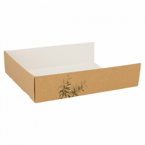 Part En Carton Pour Pizza Rectangle En Carton Feel Green 15 X 12 X 3.5 Cm - Carton De 1000 Unités - GelatoPro.fr