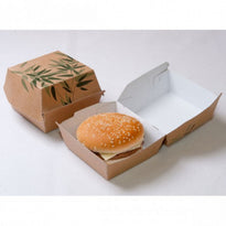 Coque Burger Standard En Carton 12X12X5.5 Cm Modèle Feel Green N°62 - Carton De 600 Unités - GelatoPro.fr