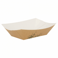 Barquette À Frites Carton Recyclé Feel Green 240G - 8.5 X 5 X 4 Cm - Pack De 200 Unités - GelatoPro.fr