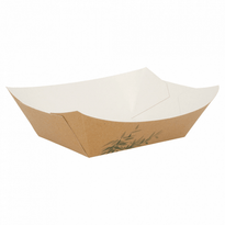 Barquette À Frites Carton Recyclé Feel Green 960G - 10.5 X 7.2 X 4.5 Cm - Pack De 200 Unités - GelatoPro.fr