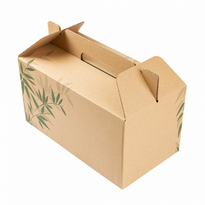 Boite En Carton Pour Vente À Emporter Feel Green 24.5 X 13.5 X 12 Cm - Pack De 100 Unités - GelatoPro.fr