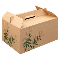 Boite En Carton Pour Vente À Emporter Feel Green 28 X 20 X 15 Cm - Pack De 100 Unités - GelatoPro.fr