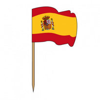 Pique Drapeau En Bois Espagne - Pack De 144 Unités - GelatoPro.fr
