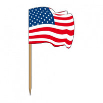 Pique Drapeau En Bois Usa - Pack De 144 Unités - GelatoPro.fr