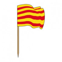 Pique Drapeau En Bois Catalogne - Pack De 144 Unités - GelatoPro.fr