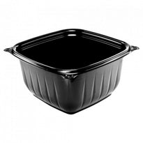 Barquette À Salade Noire Presentabowls 480 Ml - 12.75 X 12.75 X 6.4 Cm - Carton De 504 Unités - GelatoPro.fr