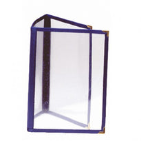 Protège Menu Format A4 Transparent Avec Bordure Bleu 6 Pages Visibles - GelatoPro.fr