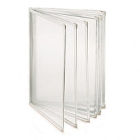 Protège Menu Format A4 Transparent Avec Bordure Argent 12 Pages Visibles - GelatoPro.fr