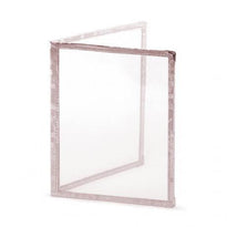Protège Menu Format A4 Transparent Avec Bordure Argent 4 Pages Visibles - GelatoPro.fr