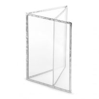 Protège Menu Format A4 Transparent Avec Bordure Argent 6 Pages Visibles - GelatoPro.fr
