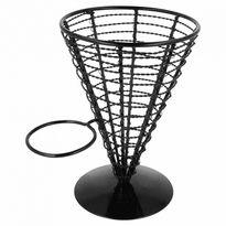 Cône Époxy De Présentation Frites Ou Autres Avec Support 1 Pot - 12.8X18(H)Cm  Pack De 6 - GelatoPro.fr