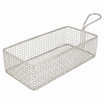 Mini Friteuse Allongée Inox Pour Frites Ou Autres - 22X10X6(H)Cm - Pack De 6 - GelatoPro.fr