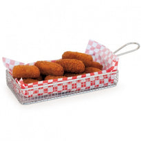 Mini Friteuse Allongée Inox Pour Frites Ou Autres - 24X15X3.5(H)Cm - Pack De 6 - GelatoPro.fr
