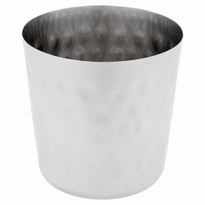 Pot Inox Martelé Inox Pour Frites Ou Autres - 8.5X8.5(H)Cm - Pack De 12 - GelatoPro.fr