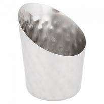Pot Tronqué Inox Martelé Pour Frites Ou Autres - 8.5X8.5(H)Cm - Pack De 12 - GelatoPro.fr