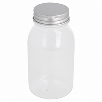 Flacon En  Plastique Pet Avec Bouchon En Aluminium - 220 Ml - Diam 6.6X11.1(H)Cm -  Carton De 162 Unités - GelatoPro.fr