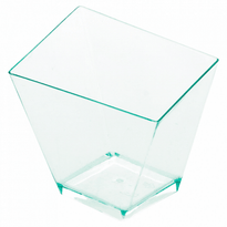 Verrine Récipient Asymétrique Vert D'Eau  - 57Ml - 5.6X5.6 Cm - Pack De 576 Unités - GelatoPro.fr