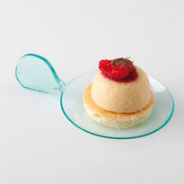 Mise En Bouche Disque Avec Anse Vert D'Eau Transparent-15Ml - 6.2X2.3(H)Cm - Pack De 1152 Unités - GelatoPro.fr