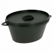 Verrine Cocotte Noire Avec Couvercle -350Ml - 15.6X10.1X7.3(H)Cm - Pack De 144 Unités - GelatoPro.fr