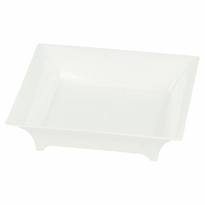 Mini Assiette Creuse Carrée Blanche 36Ml - 6.3X6.3X1.5(H)Cm - Pack De 720 - GelatoPro.fr