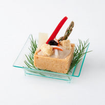 Mini Assiette Carrée Vert D'Eau Transparent 36Ml - 6.3X6.3X1.5(H)Cm - Pack De 720 - GelatoPro.fr