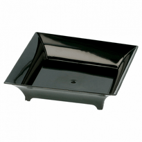 Mini Assiette De Dégustation Creuse Carrée Noire 36Ml - 6.3X6.3X1.5(H)Cm - Pack De 720 - GelatoPro.fr