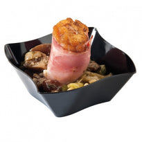 Assiette De Dégustation Étoile Creuse Noire 150Ml - 9X9X3.5(H)Cm - Pack De 600 - GelatoPro.fr